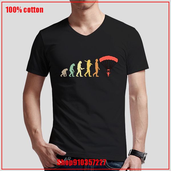 retro skydiving evolution gift for skydivers parachutists t-shirt v-neck t-shirt 2020 summer natural cotton casual shirts
retro skydiving evolution gift for skydivers parachutists t-shirt v-neck t-shirt 2020 summer natural cotton casual shirts