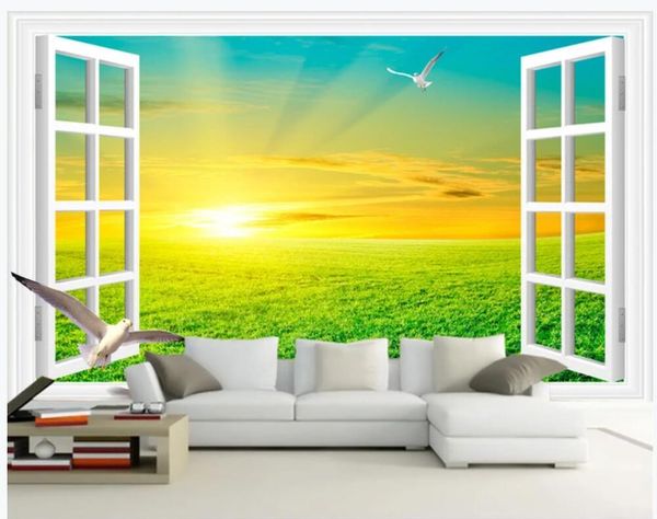 custom p mural wallpaper 3d on the wall white window field sunrise view background home decor wallpaper in the living room
custom p mural wallpaper 3d on the wall white window field sunrise view background home decor wallpaper in the living room