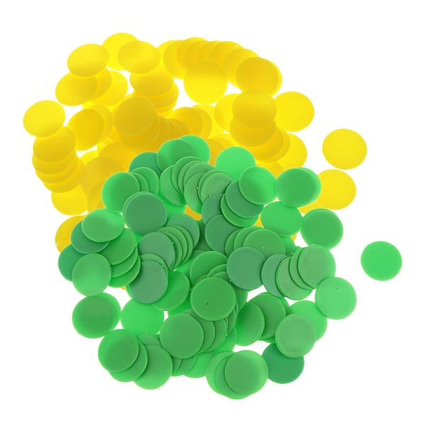 200pcs 18mm plastic counters board game tiddly winks teaching aid yellow green
200pcs 18mm plastic counters board game tiddly winks teaching aid yellow green