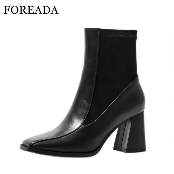 foreada high heel woman boots real leather mid calf boots square toe short zip block heel female shoes autumn winter 34-41, Black
foreada high heel woman boots real leather mid calf boots square toe short zip block heel female shoes autumn winter 34-41, Black