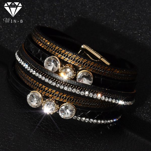 bangle win-b multilayer bracelets jewelry leather strap wrap cowboy wristband men women punk europe vintage charms bracelet, Black
bangle win-b multilayer bracelets jewelry leather strap wrap cowboy wristband men women punk europe vintage charms bracelet, Black