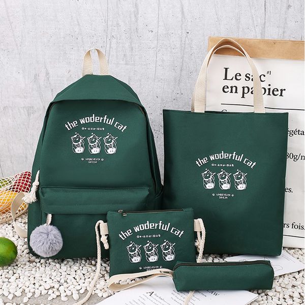 pubgs women backpack 2020 new canvas bags 4-piece set student school bags cute casual style functional portable large capacity
pubgs women backpack 2020 new canvas bags 4-piece set student school bags cute casual style functional portable large capacity