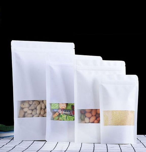 sealable bags white kraft paper bag stand up zipper resealable food grade snack cookie window packing bag 100pcs/lot
sealable bags white kraft paper bag stand up zipper resealable food grade snack cookie window packing bag 100pcs/lot