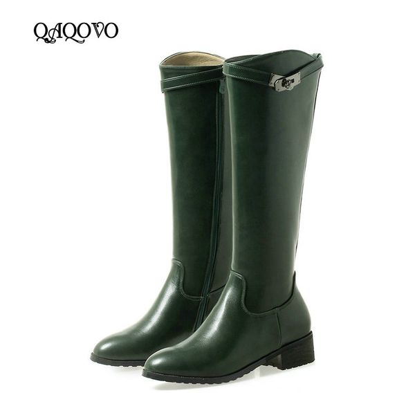 women soft pu leather knee high boots comfort low heel round toe fashion boots 2020 fall winter zipper black green white
women soft pu leather knee high boots comfort low heel round toe fashion boots 2020 fall winter zipper black green white