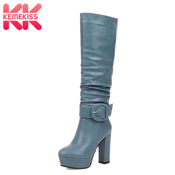boots kemekiss plus size 32-46 women knee high fashion platform buckle shoes party solid thick heel botas mujer zapatos, Black
boots kemekiss plus size 32-46 women knee high fashion platform buckle shoes party solid thick heel botas mujer zapatos, Black