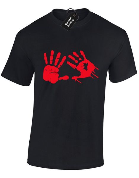 bloody hands mens t shirt halloween costume zombie fancy dress scary spooky 
bloody hands mens t shirt halloween costume zombie fancy dress scary spooky