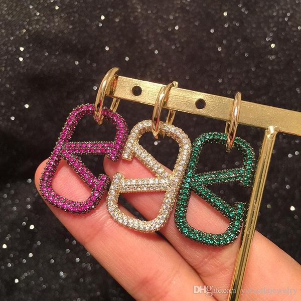 new trendy women earrings gold plated full cz letter earrings for girls women for wedding party, Golden;silver
new trendy women earrings gold plated full cz letter earrings for girls women for wedding party, Golden;silver