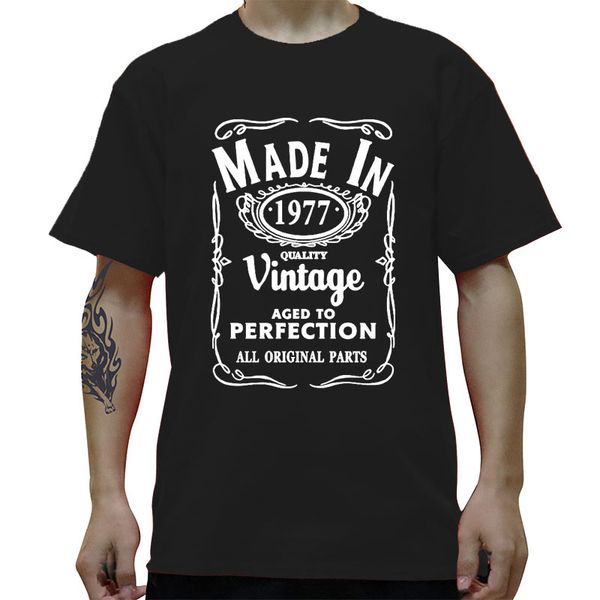 made in 1977 birthday age funny graphic t-shirt mens summer style fashion short sleeves oversized streetwear t shirts