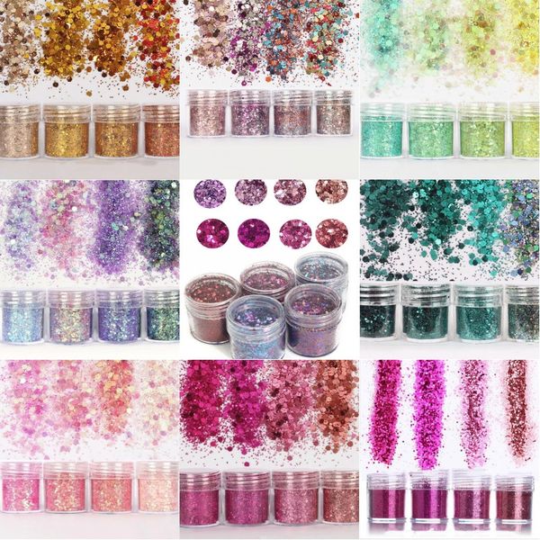 4/6jars holographic nail glitter set for uv gel polishl fine glitter sparkles acrylic nail mermaid manicure dust mtma, Silver;gold
4/6jars holographic nail glitter set for uv gel polishl fine glitter sparkles acrylic nail mermaid manicure dust mtma, Silver;gold