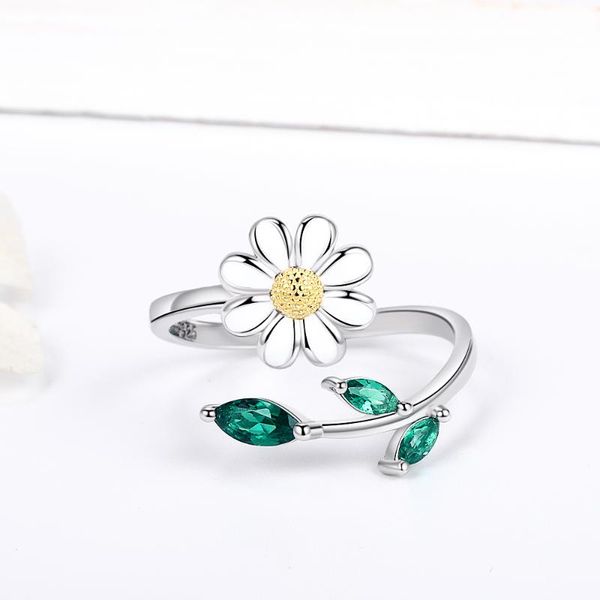 cluster rings xiaojing 100% 925 sterling silver white enamel daisy ring for women lover fashion simple jewelry valentine's day gifts sh, Golden;silver
cluster rings xiaojing 100% 925 sterling silver white enamel daisy ring for women lover fashion simple jewelry valentine's day gifts sh, Golden;silver