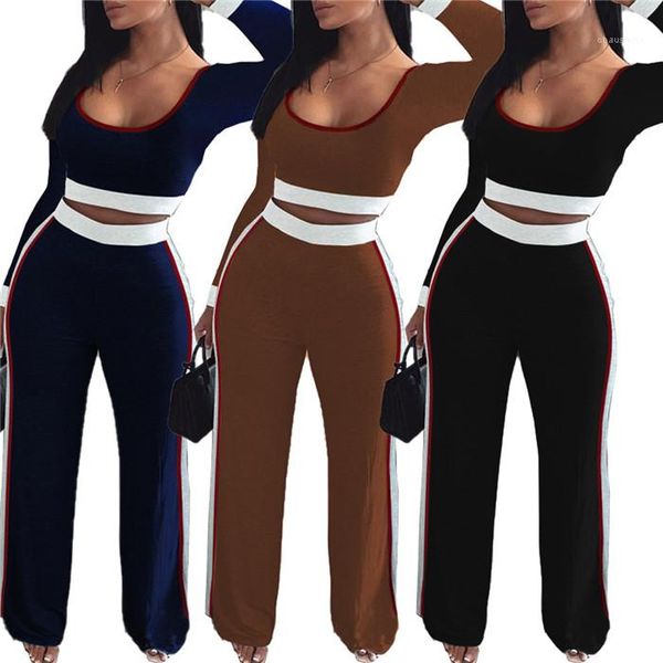 tracksuit slim u neck long sleeve tshirts and loose sweatpant patchwork 2 piece women sports fitness clothing causal womens designer, Gray
tracksuit slim u neck long sleeve tshirts and loose sweatpant patchwork 2 piece women sports fitness clothing causal womens designer, Gray