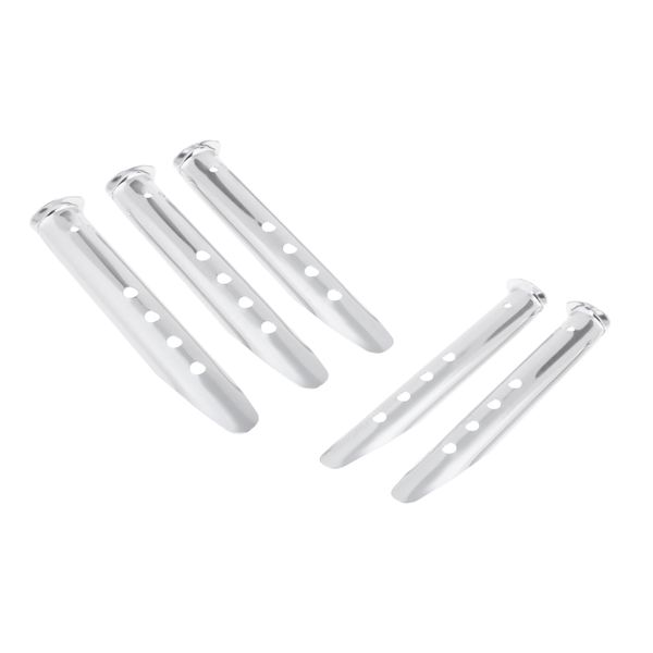 5pcs/set 9 Inch Aluminum Alloy Camping Hiking Beach Tent Pegs Stakes Nails Fits Sand/snow Soft Ground