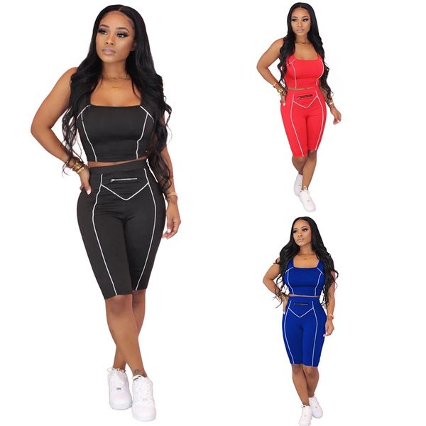 women sporty striped splicing two pieces sets summer tracksuits tank knee length skinny leggings pants x0923, Gray
women sporty striped splicing two pieces sets summer tracksuits tank knee length skinny leggings pants x0923, Gray