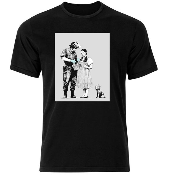 sand search - banksy - graphic cotton t shirt short & long sleeve tee shirt