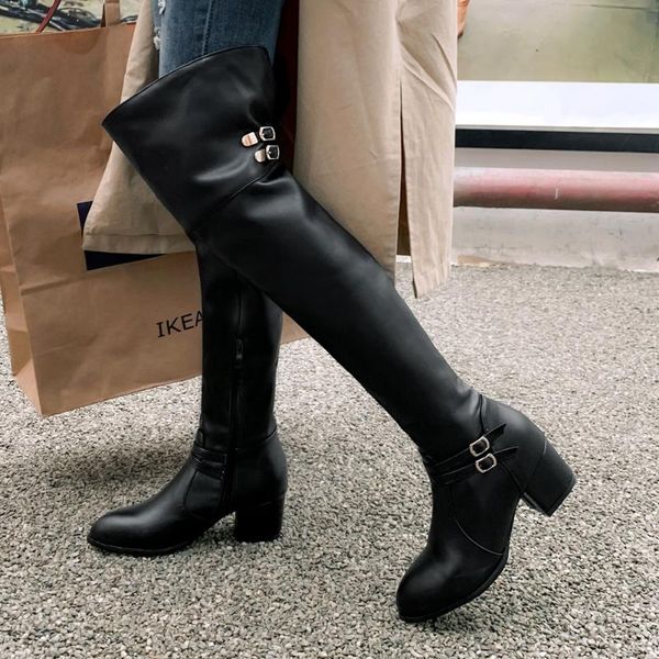 boots bonjomarisa female buckle black classic high hees knee square heel office casual women fashion shoes woman
boots bonjomarisa female buckle black classic high hees knee square heel office casual women fashion shoes woman