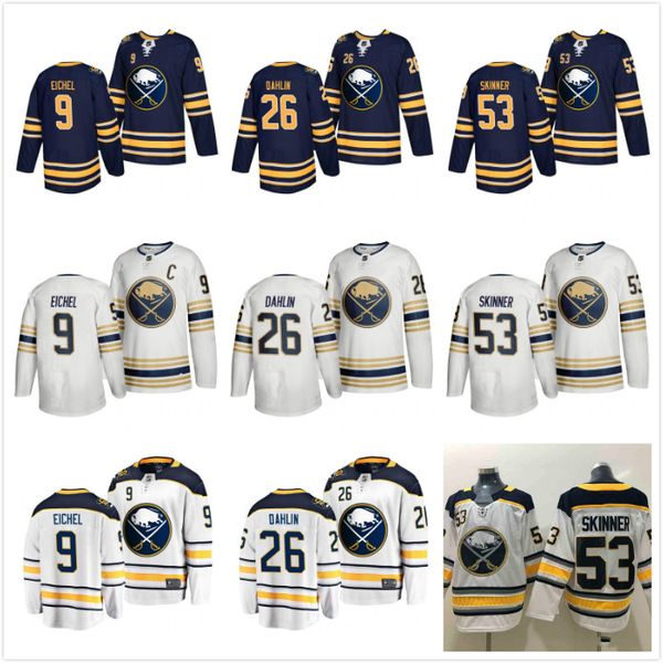 2020 buffalo sabers 50-летия трикослея 9 джек эйчел 26 расмус dahlin 53 джефф скиннер хоккей джерси, Black;red
2020 buffalo sabers 50-летия трикослея 9 джек эйчел 26 расмус dahlin 53 джефф скиннер хоккей джерси, Black;red