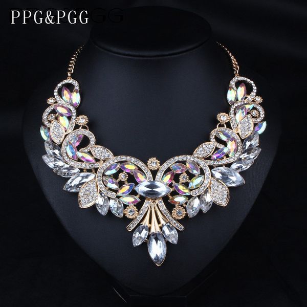 ppg&pgg 2020 ab shine crystal flower chain choker statement necklaces pendants rhinestone bib collar, Silver
ppg&pgg 2020 ab shine crystal flower chain choker statement necklaces pendants rhinestone bib collar, Silver