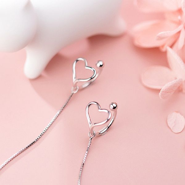 lism 1 pair real pure silver heart shape 925 sterling silver clip on earrings ear clip for women long tassel statement earrings
lism 1 pair real pure silver heart shape 925 sterling silver clip on earrings ear clip for women long tassel statement earrings