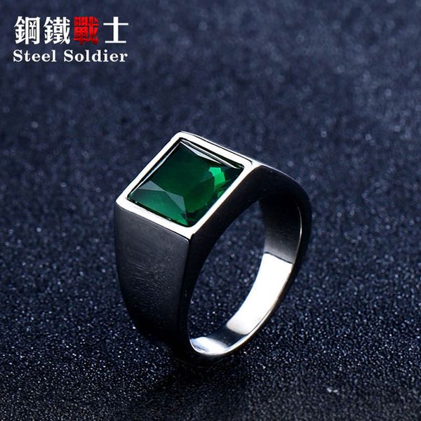 cluster rings steel soldier titanium ring for man blue green square stone 316l stainless fashion high polish boy, Golden;silver
cluster rings steel soldier titanium ring for man blue green square stone 316l stainless fashion high polish boy, Golden;silver