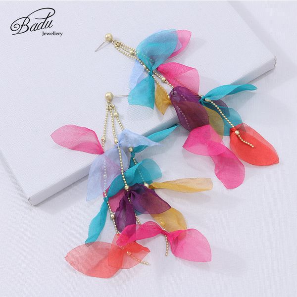 badu long drop yarn flower earrings for women fashion wedding bridal tassel dangle earring 2020 fashion handmade charm jewelry, Silver
badu long drop yarn flower earrings for women fashion wedding bridal tassel dangle earring 2020 fashion handmade charm jewelry, Silver