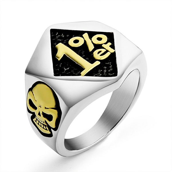cluster rings valily men's 1%er vintage ring stainless steel punk skull golden motorcycle biker style for men ,us size 7--14, Golden;silver
cluster rings valily men's 1%er vintage ring stainless steel punk skull golden motorcycle biker style for men ,us size 7--14, Golden;silver