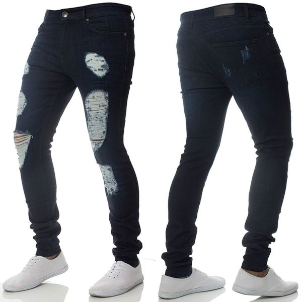 slim jeans men pants hole pencil pants black casual for men jeans clothing hommes trouser joggers, Blue
slim jeans men pants hole pencil pants black casual for men jeans clothing hommes trouser joggers, Blue
