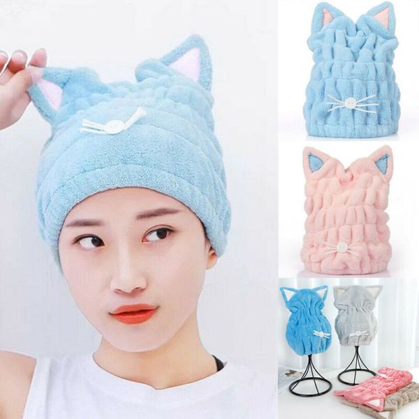 new cute cat ear design shower cap bathroom women dry hair cap cute towel coral fleece absorbent cat ear magic super bath
new cute cat ear design shower cap bathroom women dry hair cap cute towel coral fleece absorbent cat ear magic super bath