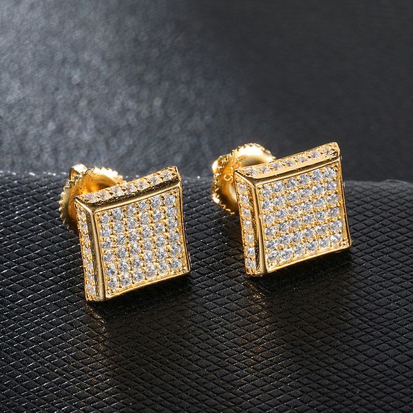 hip hop 1pair micro full paved rhinestone zircon cz square bling iced out stud earring gold copper earrings for men jewelry, Silver
hip hop 1pair micro full paved rhinestone zircon cz square bling iced out stud earring gold copper earrings for men jewelry, Silver