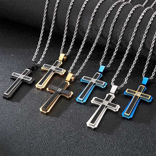 twist chain 316 stainless steel fashion necklace for men hip hop punk creative cross fashion pendant necklaces drop shipping new, Silver
twist chain 316 stainless steel fashion necklace for men hip hop punk creative cross fashion pendant necklaces drop shipping new, Silver