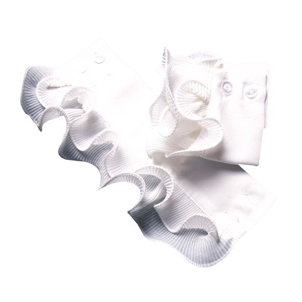 ladies decorated horn cuffs fake sleeves double layer pleated ruffles warmers, Blue;gray
ladies decorated horn cuffs fake sleeves double layer pleated ruffles warmers, Blue;gray