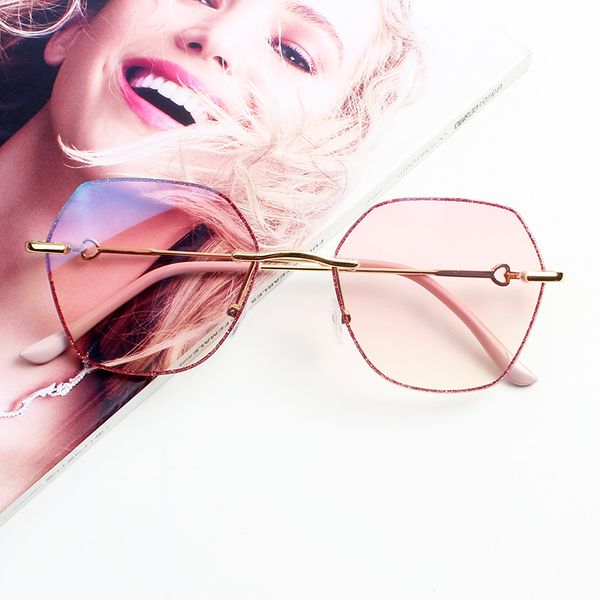 sunglasses anti blue light glasses filter reduces eyewear women female rimless gradient clear gaming computer diamond cutting lens, White;black
sunglasses anti blue light glasses filter reduces eyewear women female rimless gradient clear gaming computer diamond cutting lens, White;black