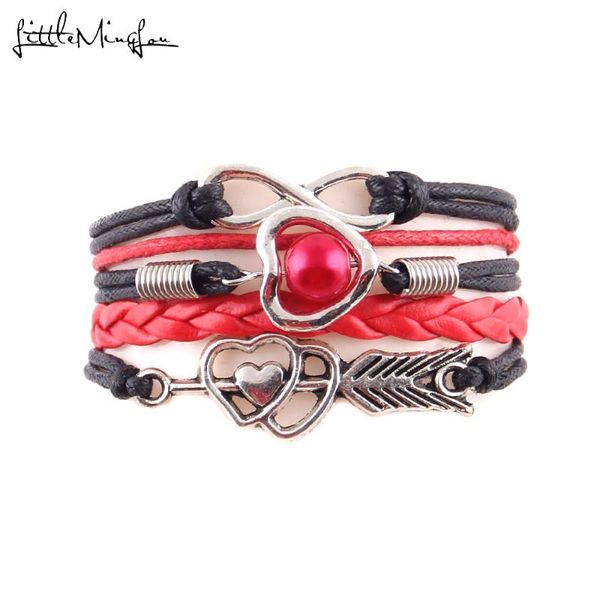 charm bracelets little minglou imitation pearl bracelet infinity heart bow leather braid wrap men & bangles for women jewelry, Golden;silver
charm bracelets little minglou imitation pearl bracelet infinity heart bow leather braid wrap men & bangles for women jewelry, Golden;silver