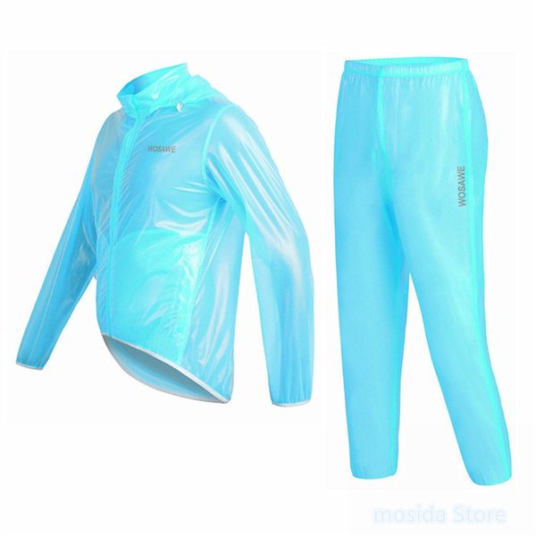 10set mountain bike cycling riding raincoat long sleeve suit split skin transparent raincoat, Black;blue
10set mountain bike cycling riding raincoat long sleeve suit split skin transparent raincoat, Black;blue