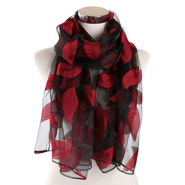 scarves summer and autumn leaf silk scarf thin comfortable casual shawl long holiday beach towel, Blue;gray
scarves summer and autumn leaf silk scarf thin comfortable casual shawl long holiday beach towel, Blue;gray