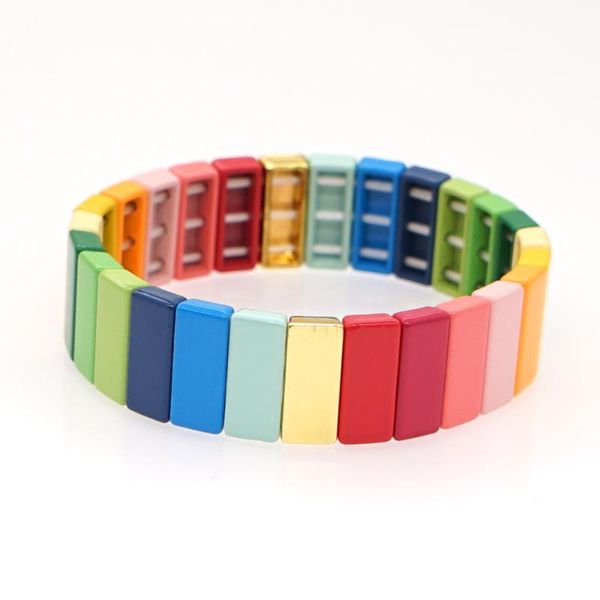 shinus bracelet women enamel rainbow bracelets tile bead friends gift pulseras mujer jewelry boho femme elastic wristband, Golden;silver
shinus bracelet women enamel rainbow bracelets tile bead friends gift pulseras mujer jewelry boho femme elastic wristband, Golden;silver