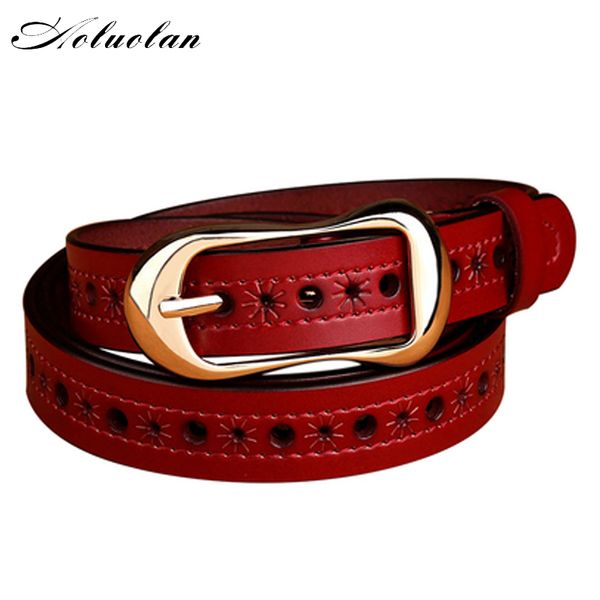 aoluolan vintage genuine leather belt woman luxury designer belts female pin buckle belts for women waistband, Black;brown
aoluolan vintage genuine leather belt woman luxury designer belts female pin buckle belts for women waistband, Black;brown