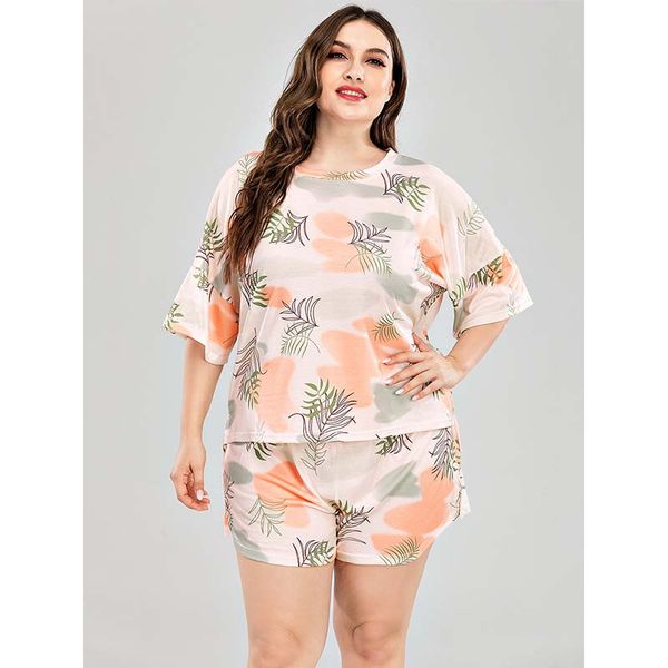women's tracksuits whzhm half sleeve sets women leaf printed o-neck high cotton plus size 3xl 4xl casual elegant summer two pcs femme, Gray
women's tracksuits whzhm half sleeve sets women leaf printed o-neck high cotton plus size 3xl 4xl casual elegant summer two pcs femme, Gray