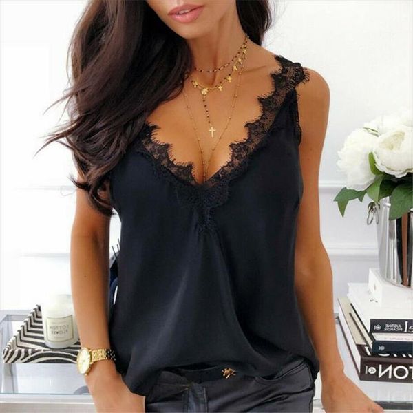 women summer lace tank camisole plain strappy vest sleeveless blouse casual robe femme 2020 new ropa mujer elegant, White
women summer lace tank camisole plain strappy vest sleeveless blouse casual robe femme 2020 new ropa mujer elegant, White