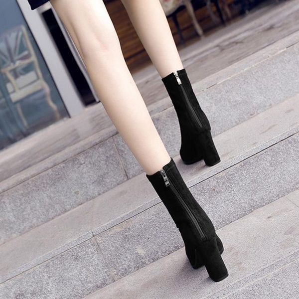 boots shoes women's high heel winter and autumn fashion women zipper soild pointed toe square party short, Black
boots shoes women's high heel winter and autumn fashion women zipper soild pointed toe square party short, Black