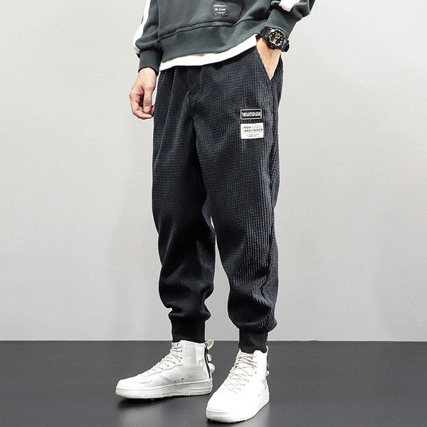 men's jeans japanese style fashion men casual corduroy cargo pants harem trousers streetwear hip hop joggers, Blue
men's jeans japanese style fashion men casual corduroy cargo pants harem trousers streetwear hip hop joggers, Blue