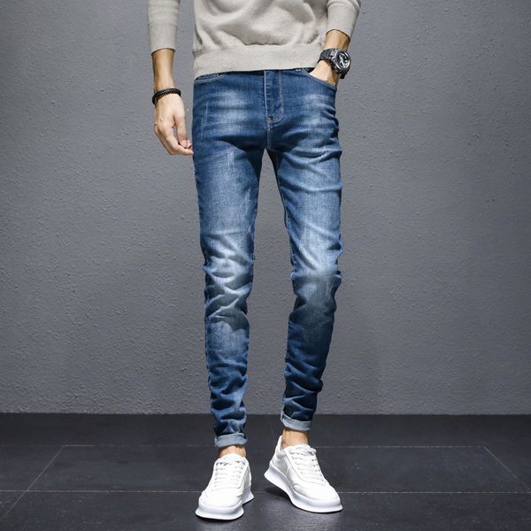 new arrival men's denim jeans straight full length pants with high elasticity slim pants man fashion mid-waist jeans men, Blue
new arrival men's denim jeans straight full length pants with high elasticity slim pants man fashion mid-waist jeans men, Blue