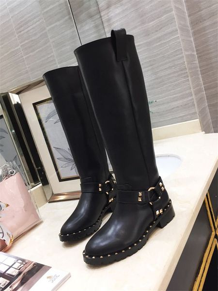 knee high boots long boots leather shoes women mortorcycle rivets bota feminina slip on botas mujer winter women, Black
knee high boots long boots leather shoes women mortorcycle rivets bota feminina slip on botas mujer winter women, Black