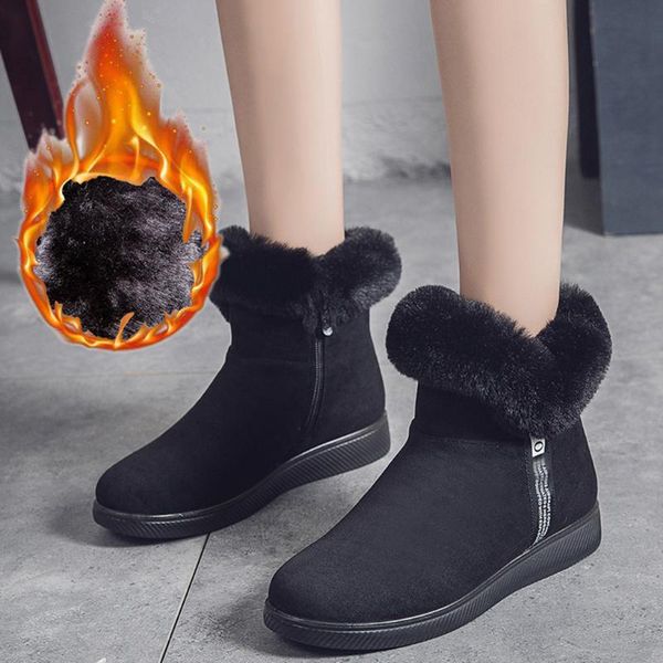 2020 women casual ankle boots winter soft suede outdoor warm plush snow boot fashion female faux fur footwear botas mujer, Black
2020 women casual ankle boots winter soft suede outdoor warm plush snow boot fashion female faux fur footwear botas mujer, Black
