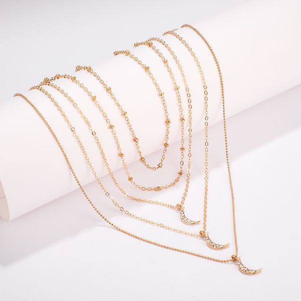 pendant necklaces 2021 ladies necklace simple personality fashion moon multilayer chain jewelry, Silver
pendant necklaces 2021 ladies necklace simple personality fashion moon multilayer chain jewelry, Silver