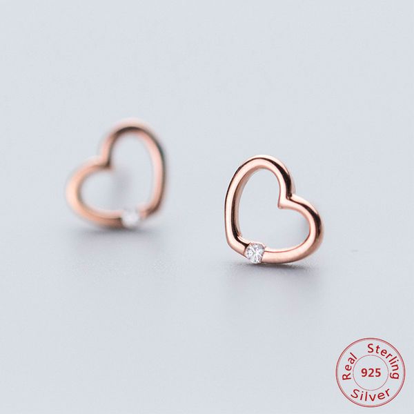 stud delicate small hollow love heart earrings with clear cz zircon for women fine jewelry gift, Golden;silver
stud delicate small hollow love heart earrings with clear cz zircon for women fine jewelry gift, Golden;silver