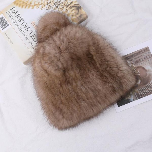 luxyru women's winter knitted 100% real sable fur hat fur beanie russian cap with pom poms female warm thick, Blue;gray
luxyru women's winter knitted 100% real sable fur hat fur beanie russian cap with pom poms female warm thick, Blue;gray