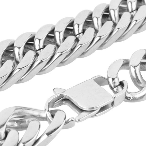 chains 10/12/15/17/19mm men's jewelry stainless steel silver color fashion buckle polished curb cuban chain necklace or bracelet
chains 10/12/15/17/19mm men's jewelry stainless steel silver color fashion buckle polished curb cuban chain necklace or bracelet