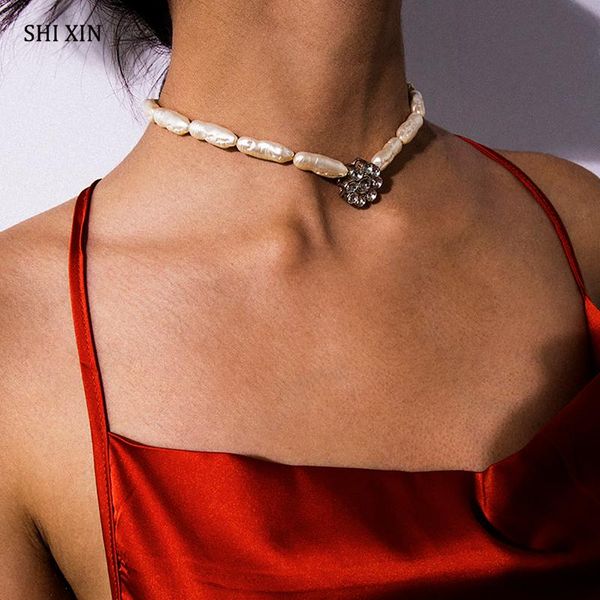 shixin короткого нерегулярной имитации жемчуг choker ожерелье модный кристалл цветок кулон ожерелье для женщин 2020 заявления воротника, Golden;silver
shixin короткого нерегулярной имитации жемчуг choker ожерелье модный кристалл цветок кулон ожерелье для женщин 2020 заявления воротника, Golden;silver