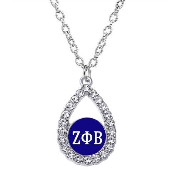 pendant necklaces fashion simple greek society sorority zeta phi beta label rhinestone jewelry necklace, Silver
pendant necklaces fashion simple greek society sorority zeta phi beta label rhinestone jewelry necklace, Silver