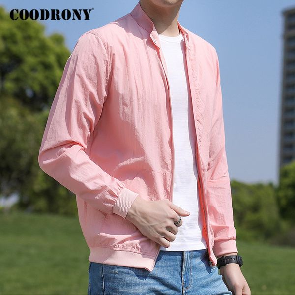 coodrony brand light and thin sun-protective clothing bomber jacket men spring summer fashion casual mens coat windbreaker p8003, Black;brown
coodrony brand light and thin sun-protective clothing bomber jacket men spring summer fashion casual mens coat windbreaker p8003, Black;brown